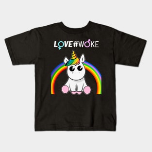 Woke Unicorn White Kids T-Shirt